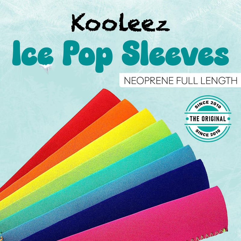 Koverz أكمام كوفرز كولييز لثلج البوب، أكمام نيونبرين معزولة لثلج الفريزر/ثلج البوب، حوامل المصاصات للأطفال، قابلة للغسل وإعادة الاستخدام، ألوان متنوعة، 8-pack #2 - Image 3